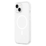 iPhone 15 Lippa Hybrid Plast Deksel – MagSafe Kompatibelt – Gjennomsiktig / Hvit