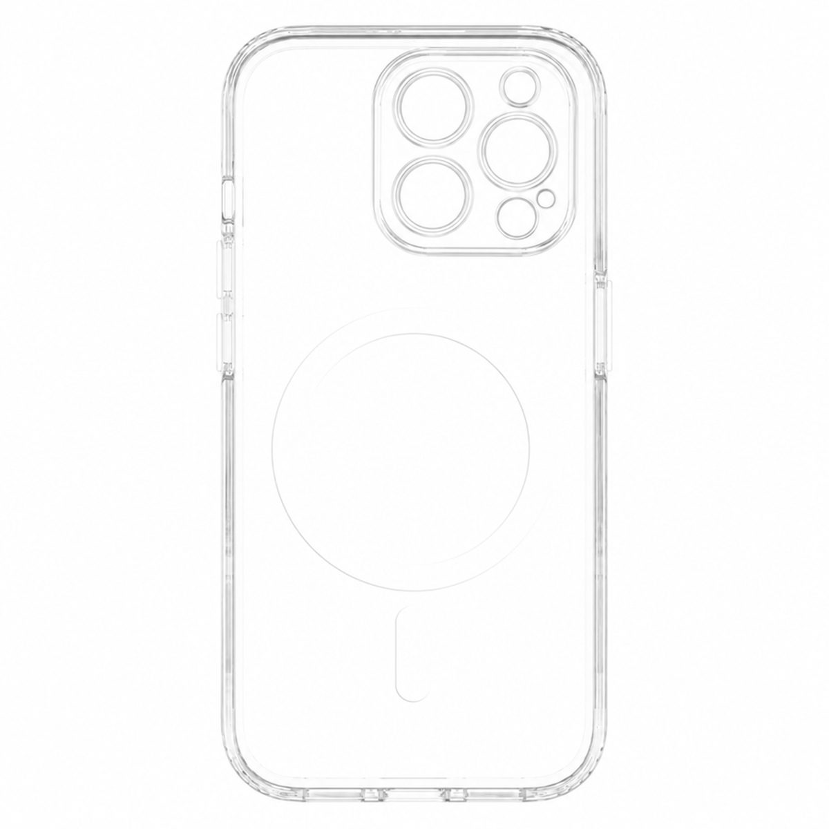 iPhone 15 Pro Lippa Hybrid Plast Deksel – MagSafe Kompatibelt – Gjennomsiktig / Hvit