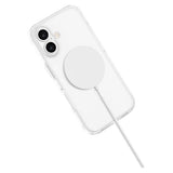iPhone 16 Lippa Hybrid Plast Deksel – MagSafe Kompatibelt – Gjennomsiktig / Hvit