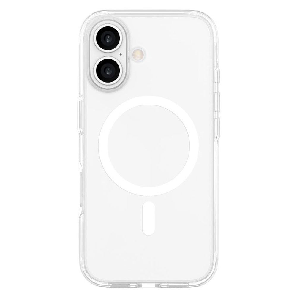 iPhone 16 Lippa Hybrid Plast Deksel – MagSafe Kompatibelt – Gjennomsiktig / Hvit