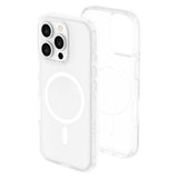 iPhone 16 Pro Lippa Hybrid Plast Deksel – MagSafe Kompatibelt – Gjennomsiktig / Hvit