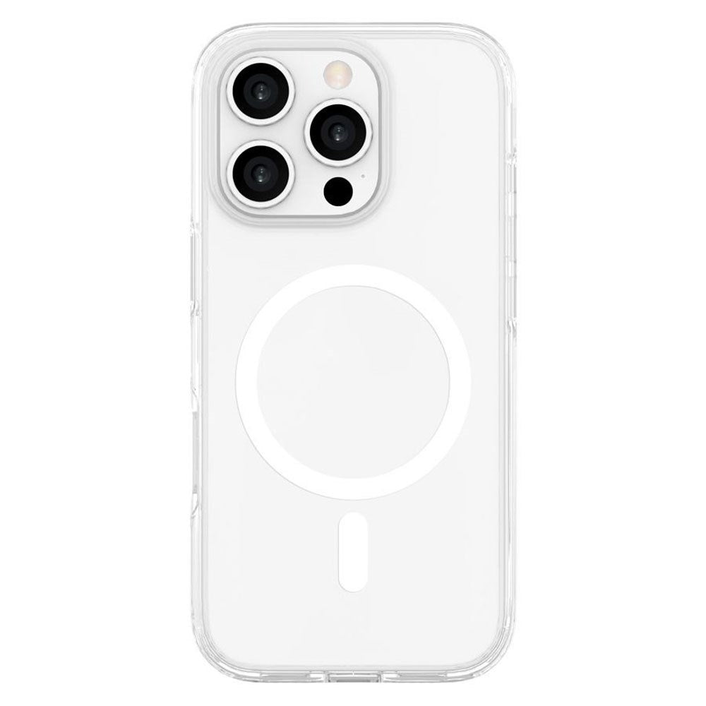 iPhone 16 Pro Lippa Hybrid Plast Deksel – MagSafe Kompatibelt – Gjennomsiktig / Hvit