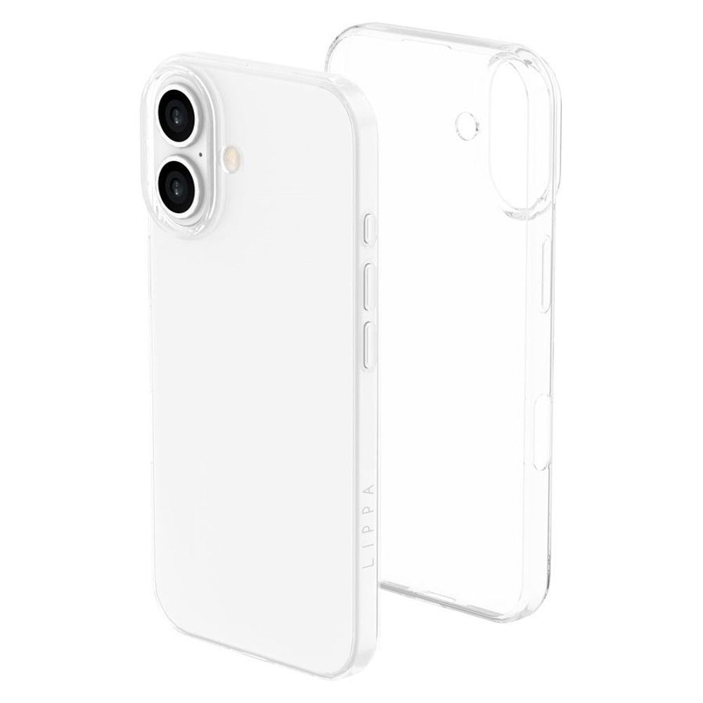 iPhone 16 Lippa Slim Fleksibelt Plast Deksel – Gjennomsiktig