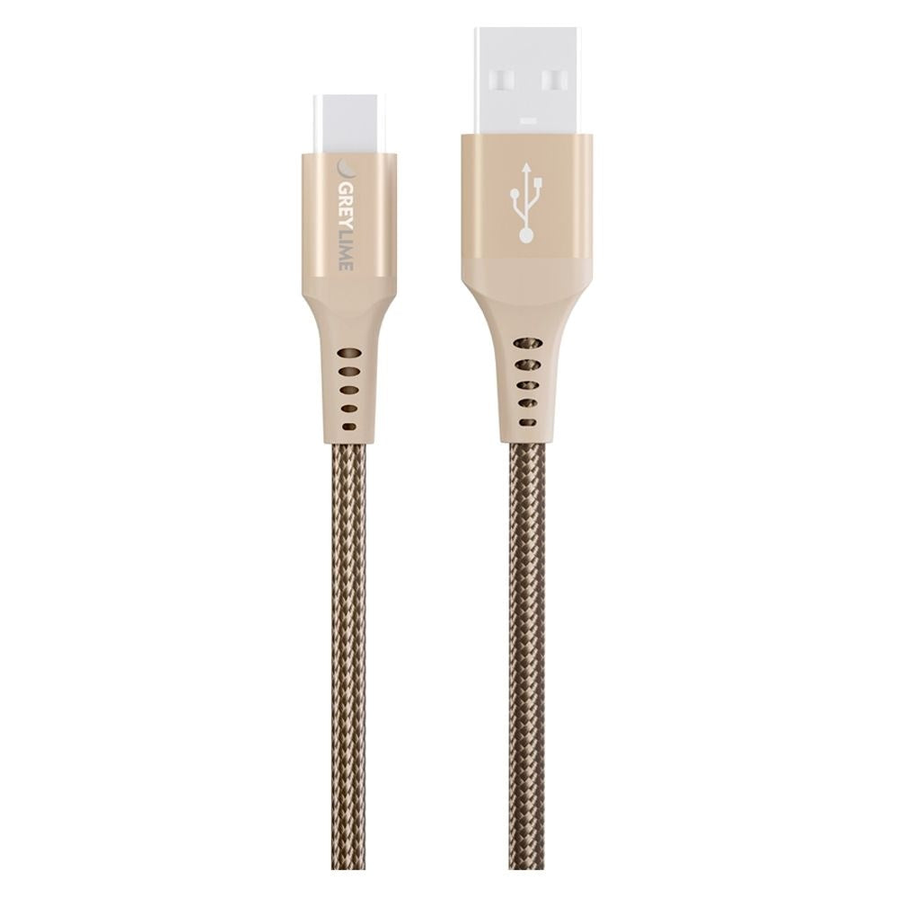 GreyLime 15W Flettet USB-A til USB-C Kabel 50 cm - Beige
