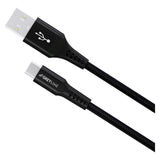 GreyLime 15W Flettet USB-A til USB-C Kabel 3 meter - Svart