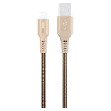 GreyLime 12W Flettet USB-A til Lightning Kabel 50 cm - Beige