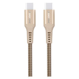 GreyLime 60W Flettet USB-C til USB-C Kabel 50 cm- Beige