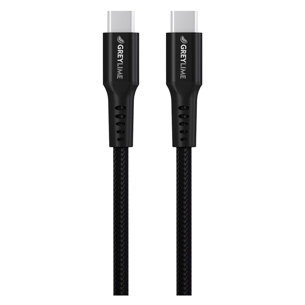 GreyLime 60W Flettet USB-C til USB-C Kabel 50 cm- Svart