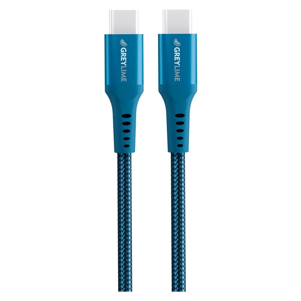 GreyLime 60W Flettet USB-C til USB-C Kabel 3 meter - Blå