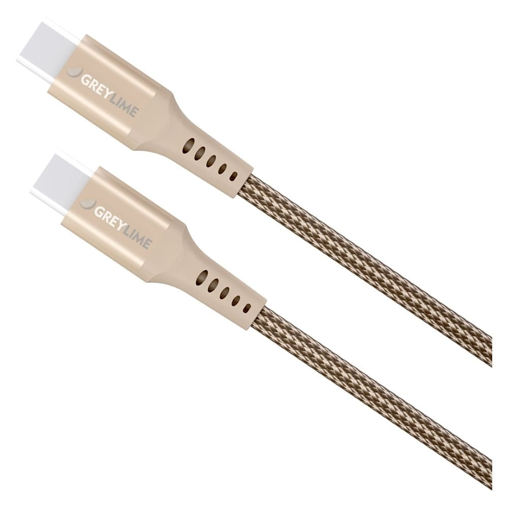 GreyLime 60W Flettet USB-C til USB-C Kabel 3 meter - Beige