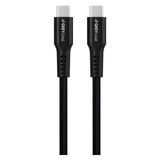 GreyLime 60W Flettet USB-C til USB-C Kabel 3 meter - Svart