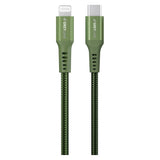 GreyLime 18W Flettet USB-C til Lightning Kabel 50 cm - Grønn