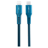GreyLime 18W Flettet USB-C til Lightning Kabel 3 meter - Blå