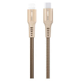 GreyLime 18W Flettet USB-C til Lightning Kabel 3 meter - Beige