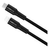 GreyLime 18W Flettet USB-C til Lightning Kabel 3 meter - Svart