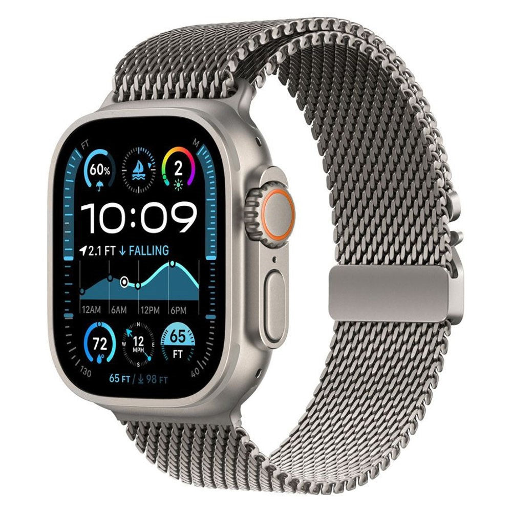Apple Watch (42/44/SE/45/46/49 mm) Lippa Titanlegering Rem med Lås – Sølv