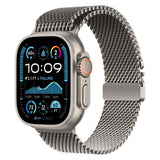 Apple Watch (42/44/SE/45/46/49 mm) Lippa Titanlegering Rem med Lås – Sølv
