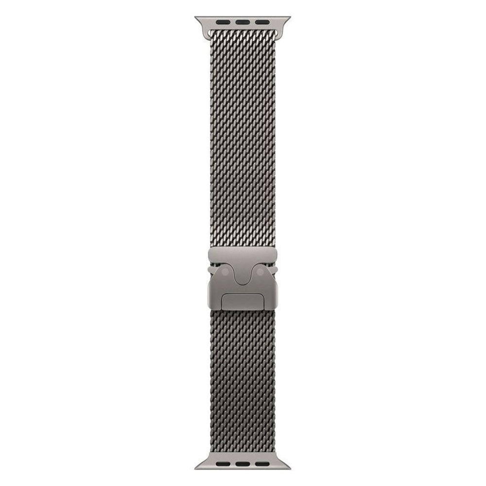 Apple Watch (42/44/SE/45/46/49 mm) Lippa Titanlegering Rem med Lås – Sølv