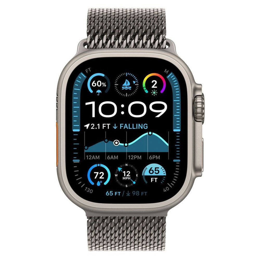 Apple Watch (42/44/SE/45/46/49 mm) Lippa Titanlegering Rem med Lås – Sølv