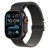 Apple Watch (42/44/SE/45/46/49 mm) Lippa Rustfritt Stålstropp med Lås – Svart