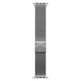 Apple Watch (42/44/SE/45/46/49 mm) Lippa Rustfritt Stålstropp med Lås – Sølv