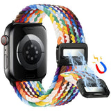 Apple Watch (38/40/SE/41/42 mm) Lippa Nylonstropp med Magnetlås – Flerfarget