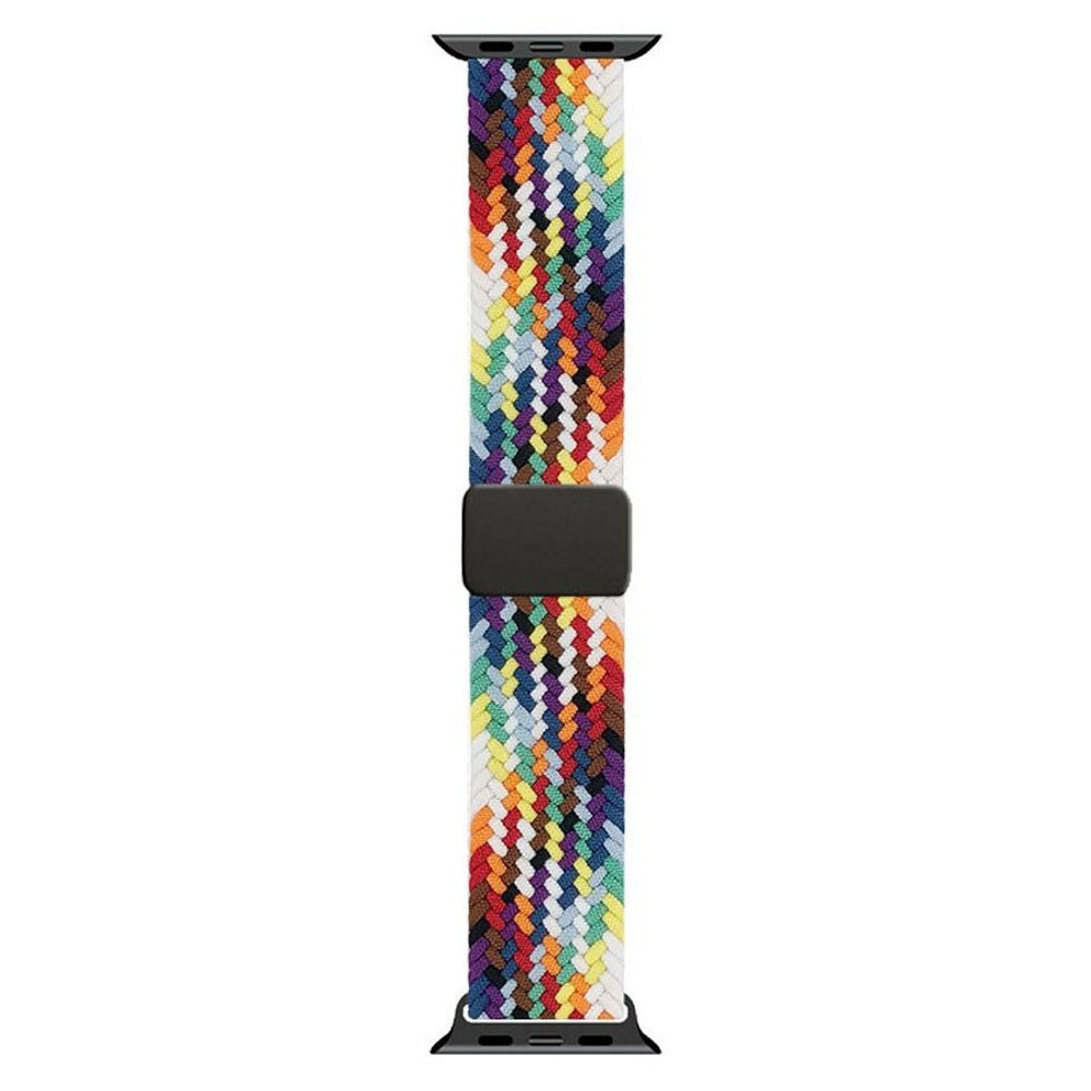 Apple Watch (38/40/SE/41/42 mm) Lippa Nylonstropp med Magnetlås – Flerfarget