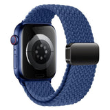 Apple Watch (38/40/SE/41/42 mm) Lippa Nylonstropp med Magnetlås – Blå