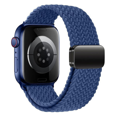 Apple Watch (38/40/SE/41/42 mm) Lippa Nylonstropp med Magnetlås – Blå