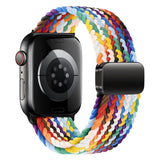 Apple Watch (42/44/SE/45/46/49 mm) Lippa Nylonstropp med Magnetlås – Flerfarget