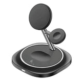 Lippa 3-i-1 Trådløs Lader med 15W & USB-C – MagSafe / Qi-kompatibel – Svart