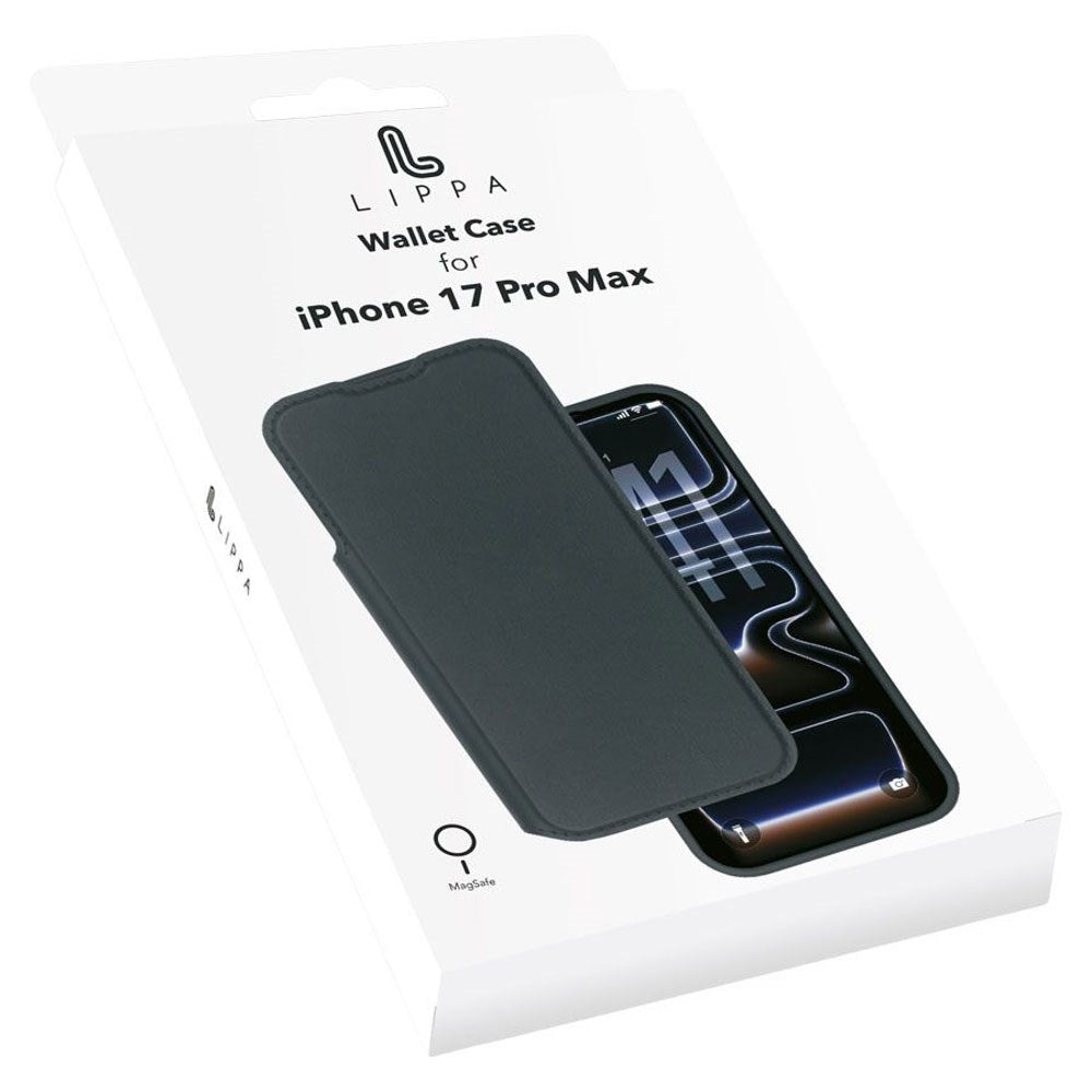 iPhone 17 Pro Max Lippa 2-i-1 Wallet Flip Deksel - Svart