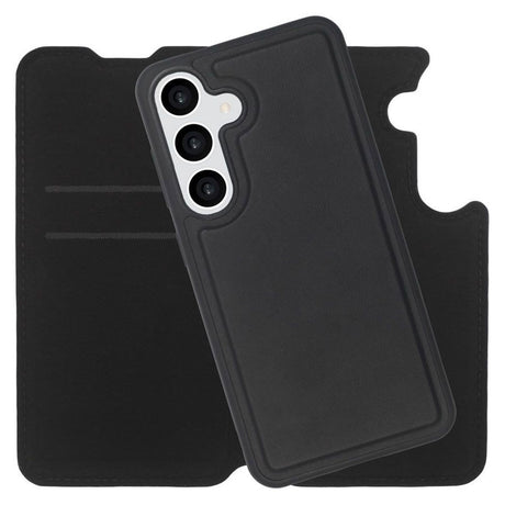 Samsung Galaxy S25 Lippa 2-i-1 Wallet Flip Deksel - Svart