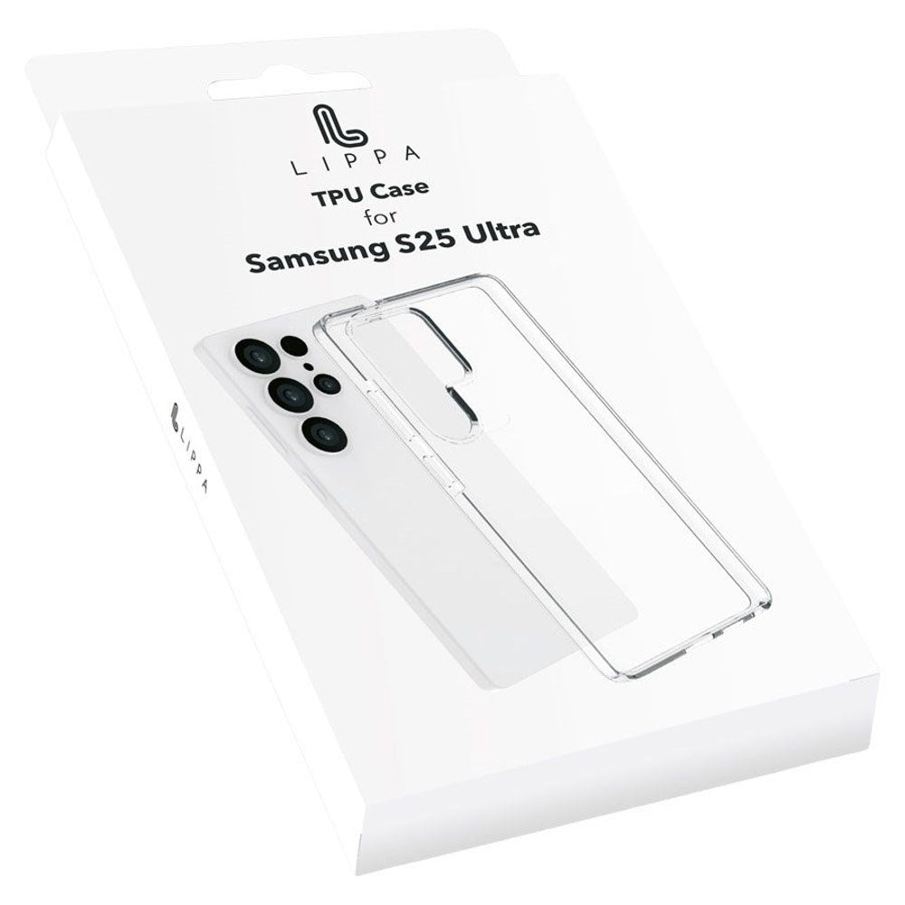 Samsung Galaxy S25 Ultra Lippa Fleksibelt Plast Deksel - Gjennomsiktig