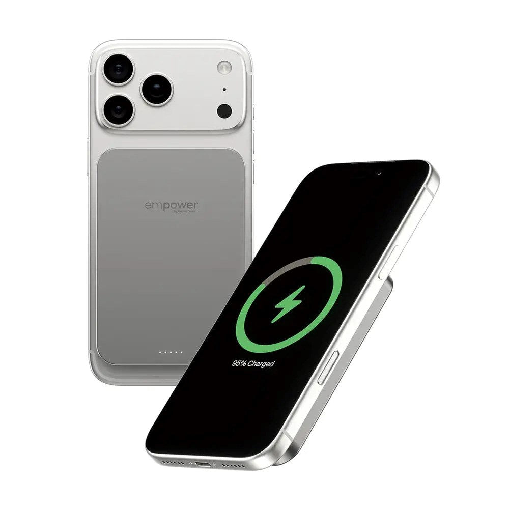 empower by PanzerGlass empower Bank - 5000 mAh - Qi2 / MagSafe Kompatibel - Titanium