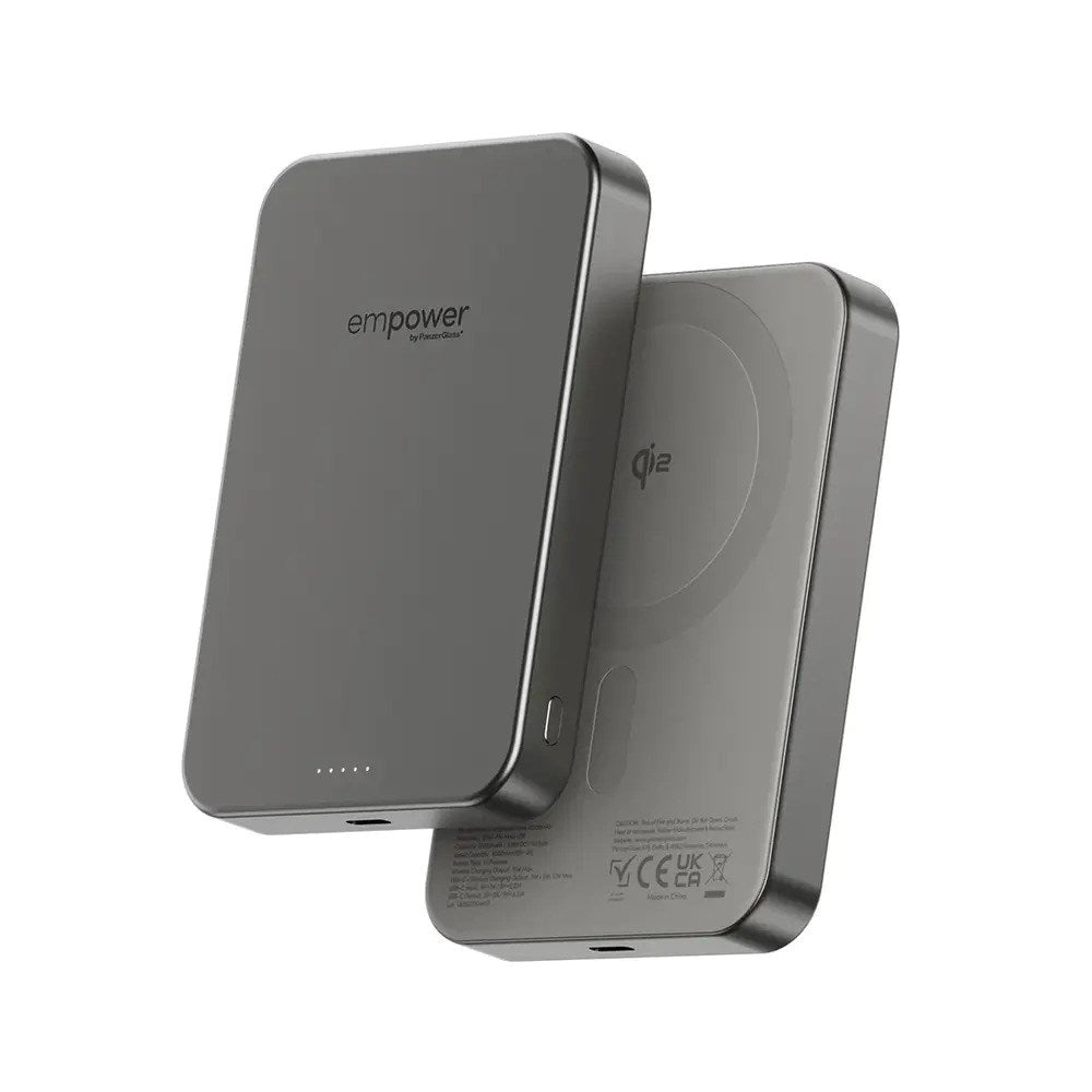 empower by PanzerGlass empower Bank - 10.000 mAh - Qi2 / MagSafe Kompatibel - Titanium