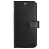 RadiCover Exclusive 2-in-1 iPhone 14 / 13 - Flipdeksel i Ekte Skinn med Lommebok - 86% Strålevern - Svart