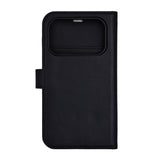 RadiCover Exclusive iPhone 17 Pro 2-in-1 Anti Stråling Ekte Skinn Flip Deksel med Lommebok - MagSafe Kompatibel - Svart
