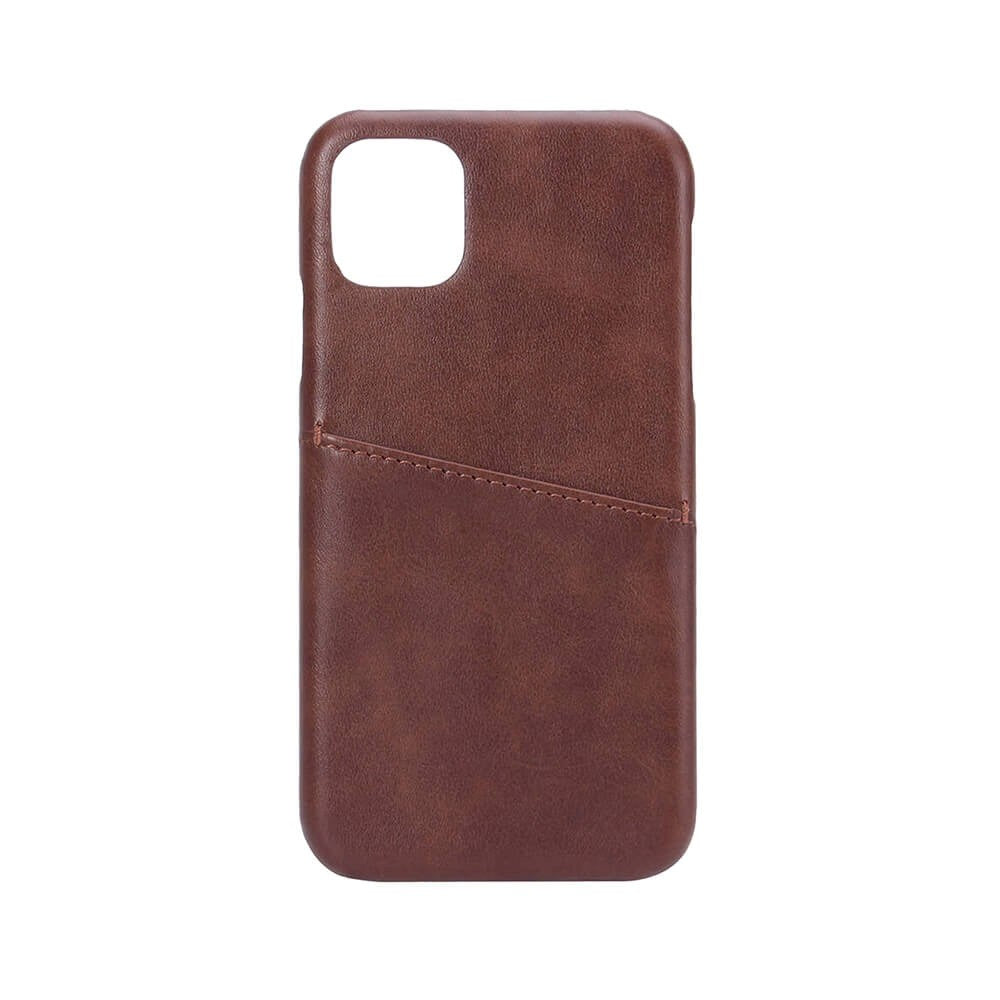 iPhone 11 Onsala Kunstskinn Deksel med Kortlomme - Brun