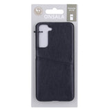 Samsung Galaxy S21 FE (5G) Onsala Collection Vegansk Skinn Deksel med Kortlomme - Svart
