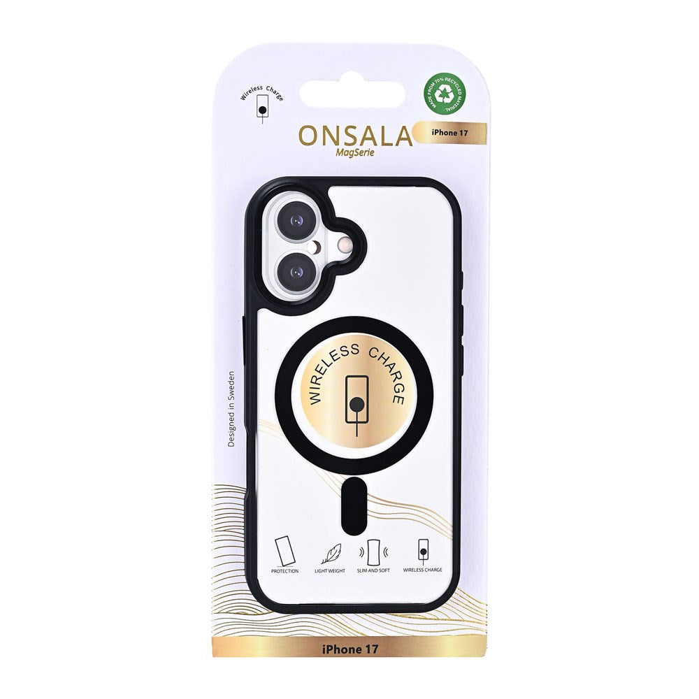 iPhone 17 Onsala Bumper Case - MagSafe Kompatibel - Gjennomsiktig / Svart