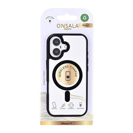 iPhone 17 Onsala Bumper Case - MagSafe Kompatibel - Gjennomsiktig / Svart