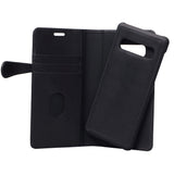 Samsung Galaxy S10+ (Plus) Buffalo 2-i-1 Ekte Skinn Flip Deksel - Svart