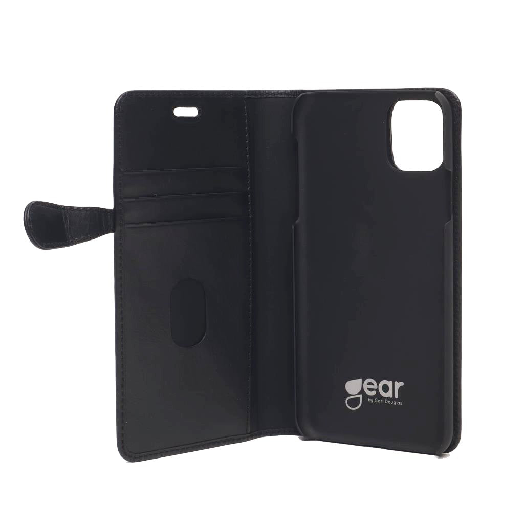 iPhone 11 Buffalo Wallet Skinndeksel med Lommebok Svart