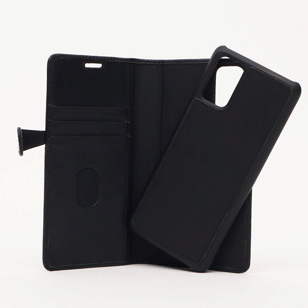 Samsung Galaxy S20+ (Plus) Buffalo 2-i-1 Ekte Skinn Flip Deksel - Svart