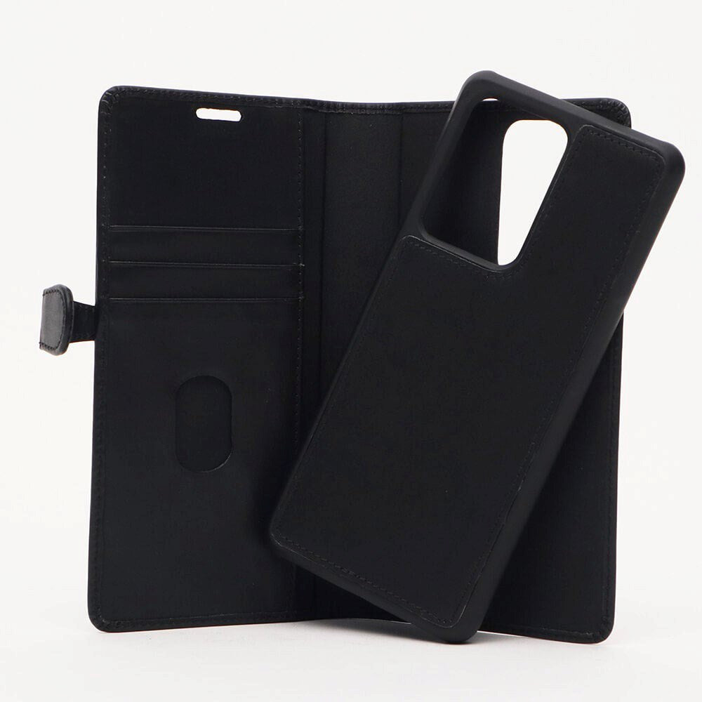 Samsung Galaxy S20 Ultra Buffalo 2-i-1 Ekte Skinn Flip Deksel - Svart