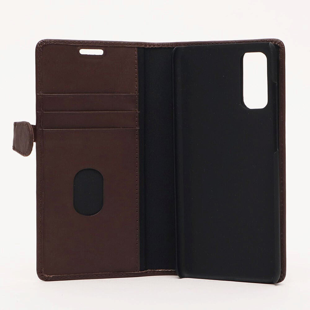 Samsung Galaxy S20 Buffalo 2-i-1 Ekte Skinn Flip Deksel - Brun