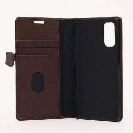 Samsung Galaxy S20 Buffalo 2-i-1 Ekte Skinn Flip Deksel - Brun