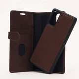 Samsung Galaxy S20 Buffalo 2-i-1 Ekte Skinn Flip Deksel - Brun