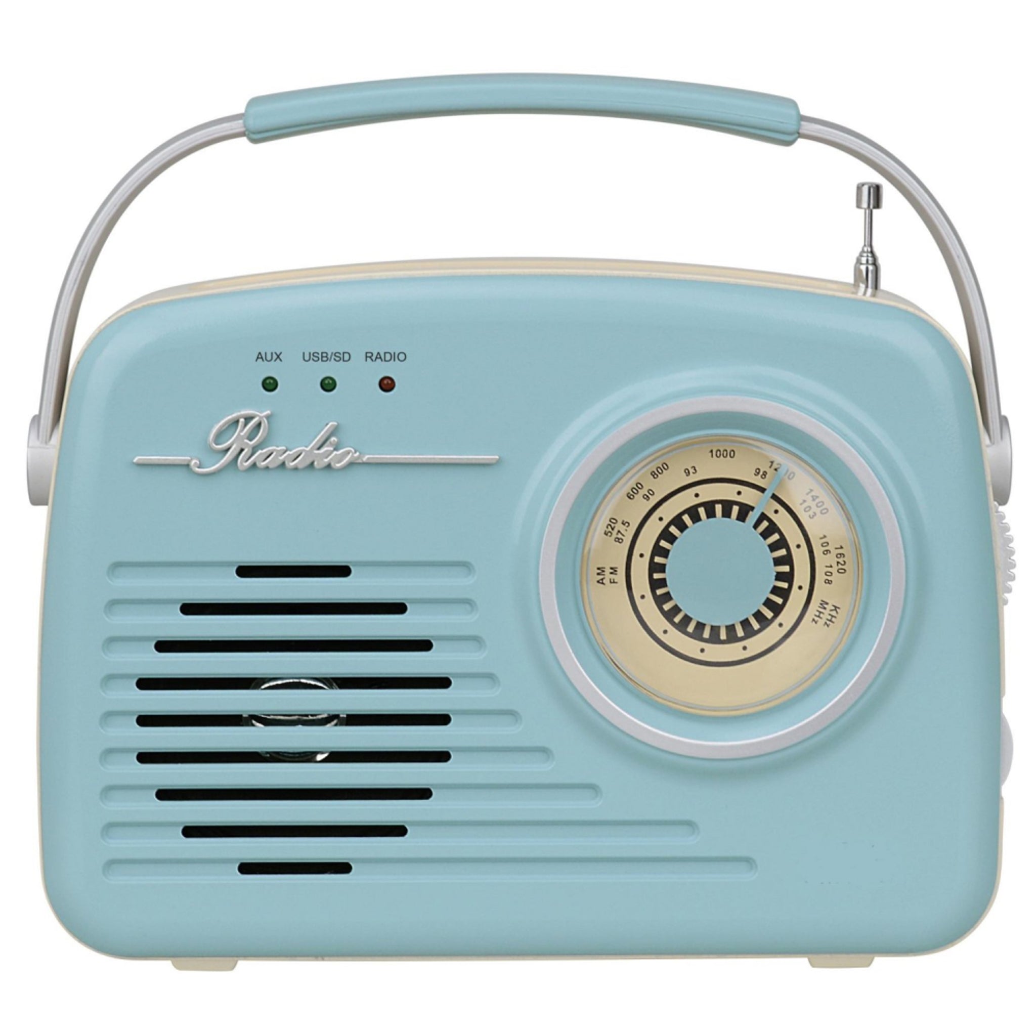 Setty Retro Bluetooth Høyttaler m. Radio - Blå
